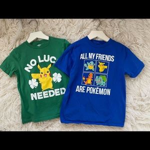 Pokémon t-shirts size small 6-7 boys